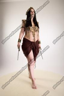 Moira Cosplay Ancksumanun Pose With Daggers